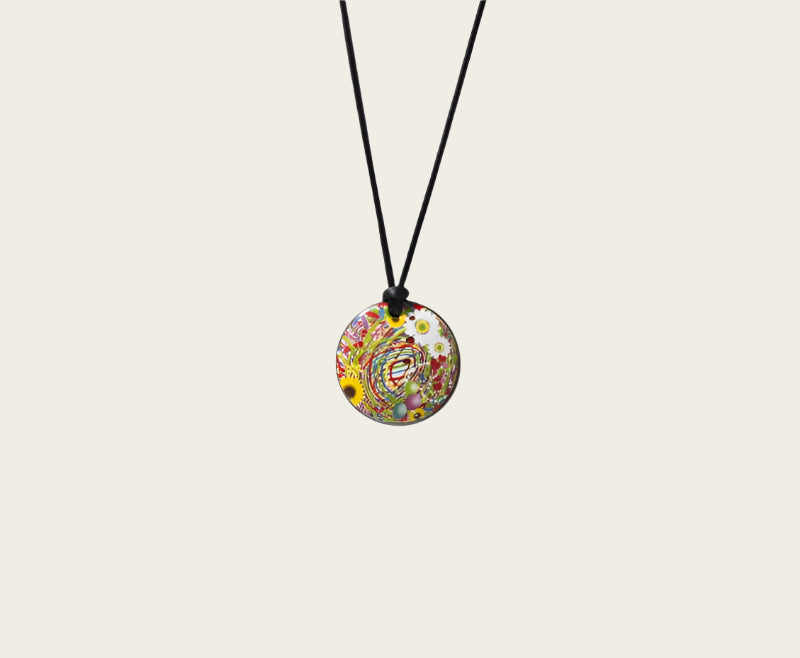 Paradiso Collection round porcelain necklace pendant