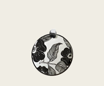 Nachtbloem Collectie rond porseleinen ketting hanger