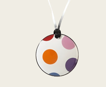 Feest Collectie rond porseleinen ketting hanger