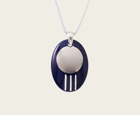 Oriënt Collectie ovaal porseleinen ketting hanger