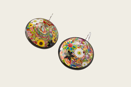 Paradiso Collectie rond porseleinen oorhangers