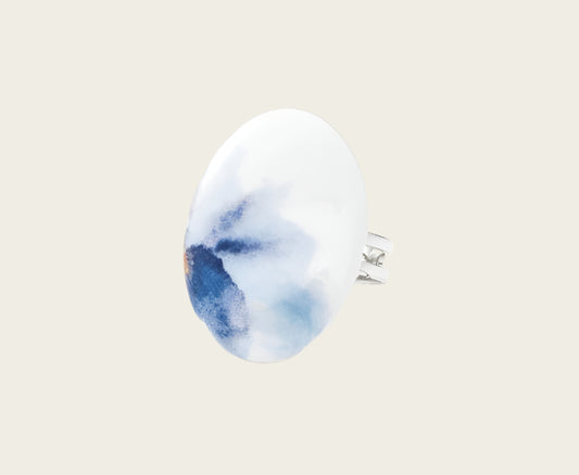 Anemoon Collectie ovaal porseleinen ring