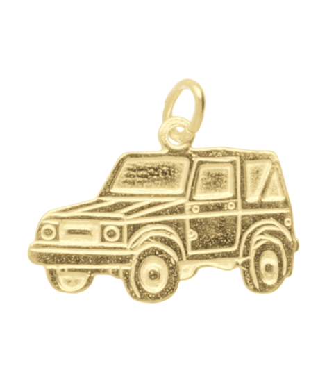 Gouden Terreinwagen ketting hanger