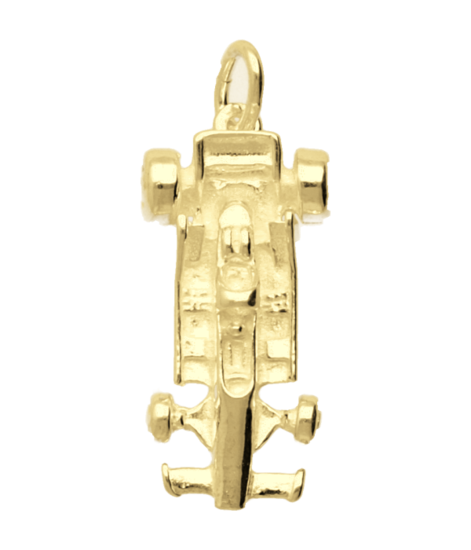 Gouden Formule-1 racewagen ketting hanger