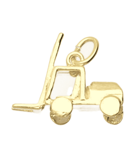 Gouden Heftruck ketting hanger