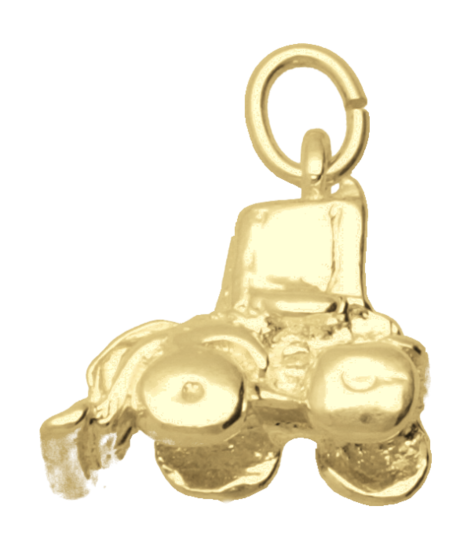 Gold Shovel solid chain pendant