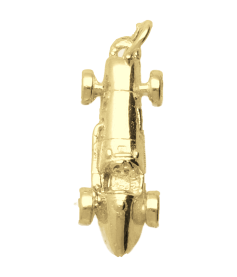 Gouden Italiaanse racewagen oldtimer ketting hanger