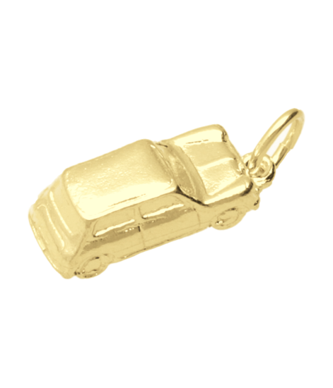 Gold Mini Car Necklace Pendant