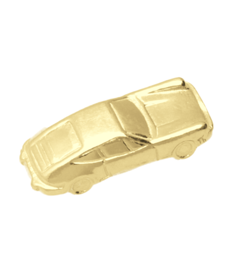 Gold Vintage Sports Car Necklace Pendant