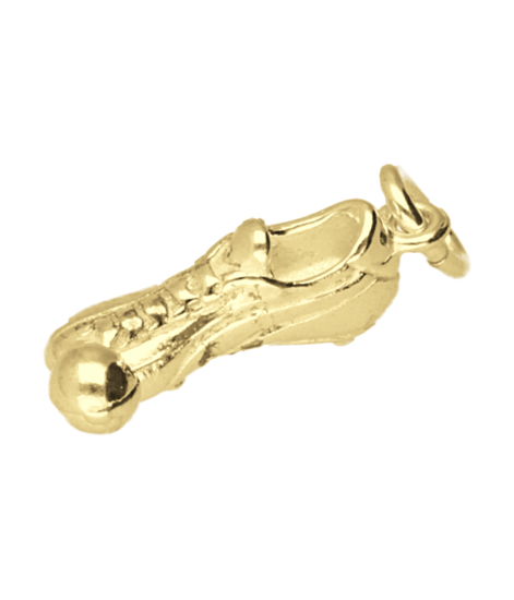 Gouden Voetbalschoen met bal ketting hanger