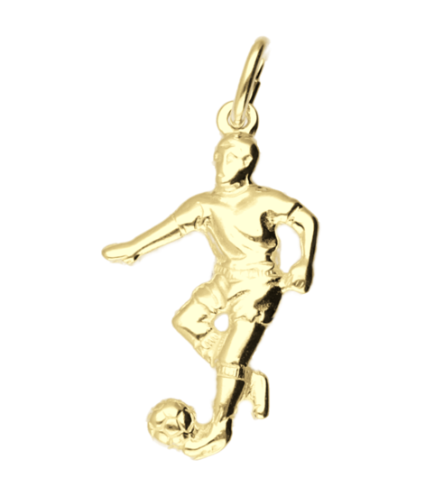 Gouden Voetballer groot ketting hanger