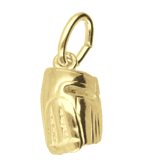 Gouden Honkbalhandschoen klein ketting hanger
