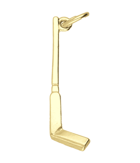 Gouden IJshockeystick ketting hanger