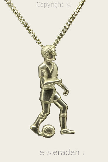 Gouden Voetballer ketting hanger