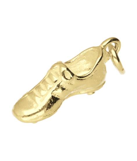 Gouden Voetbalschoen noppen ketting hanger