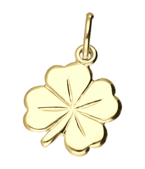 Gouden Klaverblad ketting hanger