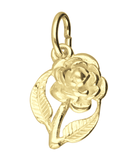 Gouden Roosje ketting hanger
