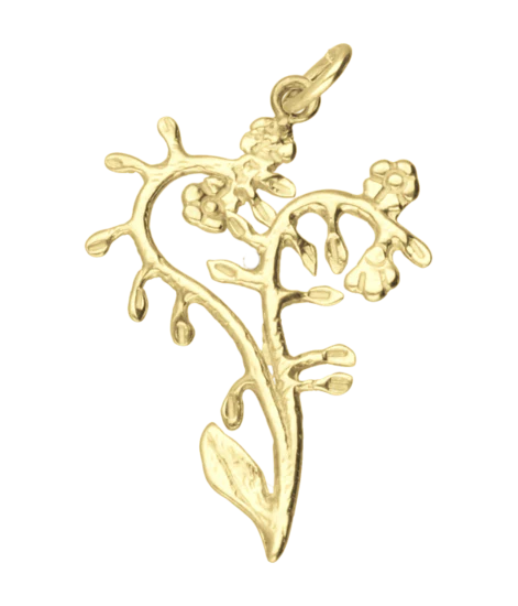 Zilveren Vergeet mij nietje ketting hanger 1241854481