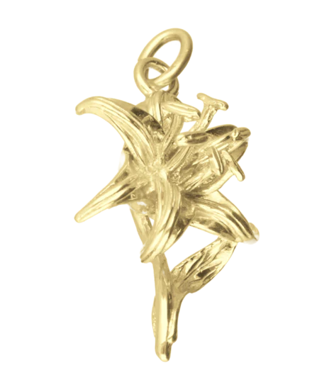 Zilveren Lelie ketting hanger 1241854816