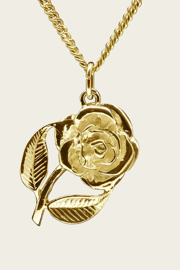 Golden Rose Necklace Pendant