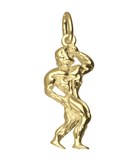 Gouden Bodybuilder ketting hanger