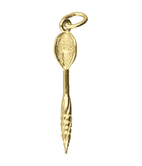 Gouden Dartpijl groot ketting hanger