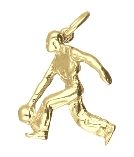 Gouden Bowler ketting hanger