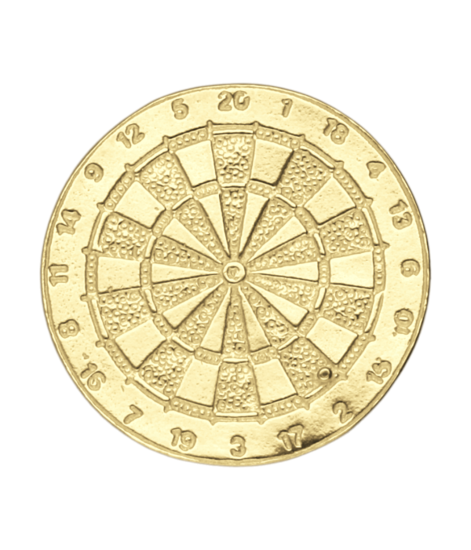 Gouden Dartbord ketting hanger