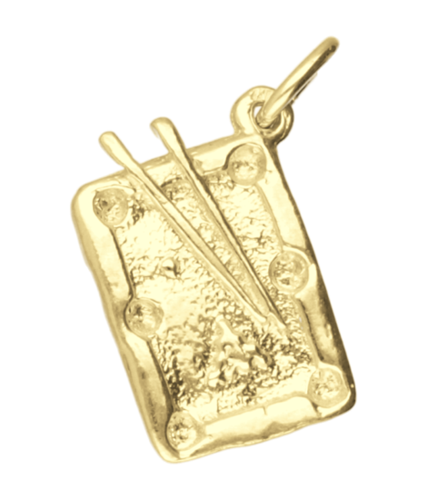 Gouden Pooltafel - Snooker ketting hanger