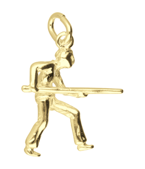 Gouden Biljarter ketting hanger