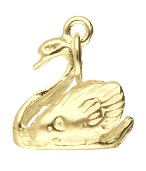 Gouden Zwaan ketting hanger