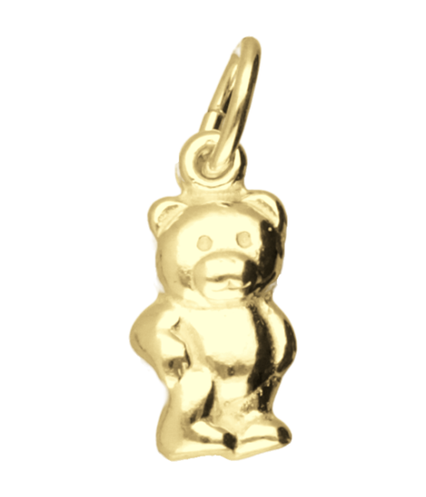 Gouden Beer staand ketting hanger