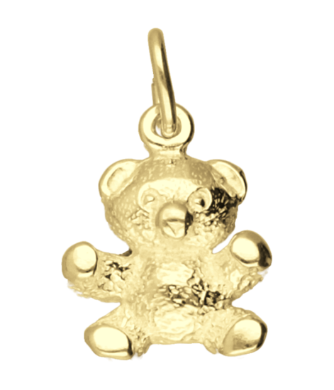 Gouden Teddybeer ketting hanger
