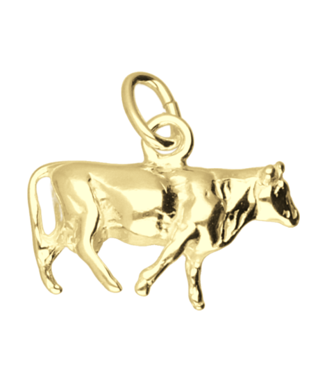 Gouden Koe ketting hanger