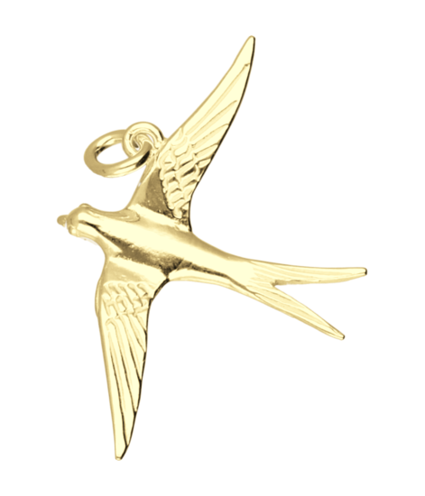 Gouden Zwaluw ketting hanger