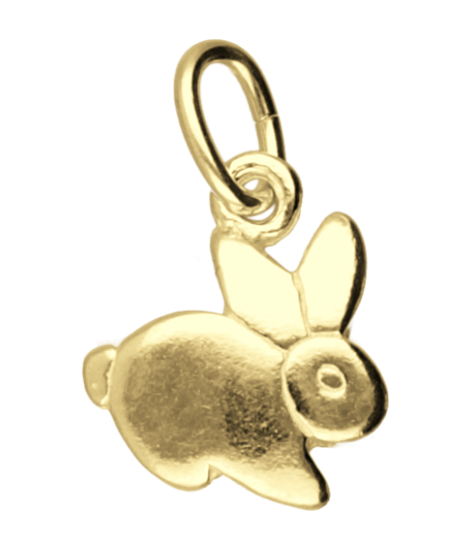 Gouden Konijntje ketting hanger