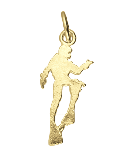 Gouden Duiker plat ketting hanger