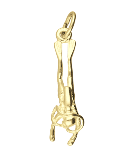 Gouden Duiker klein ketting hanger