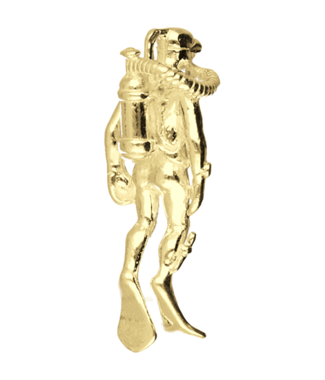 Gouden Duiker zwaar ketting hanger