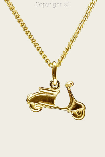 Golden Scooter Necklace Pendant