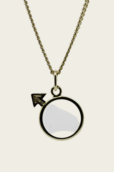 Gouden Mannenteken ketting hanger