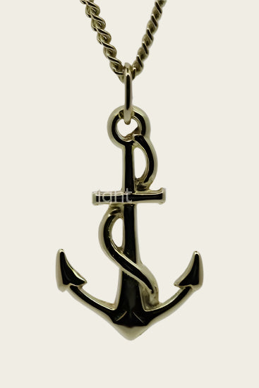 Gouden Anker ketting hanger