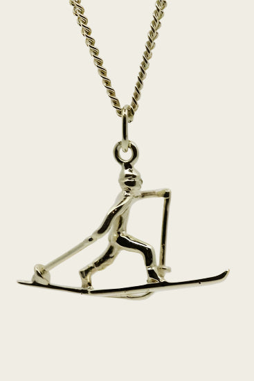 Gouden Langlaufer ketting hanger