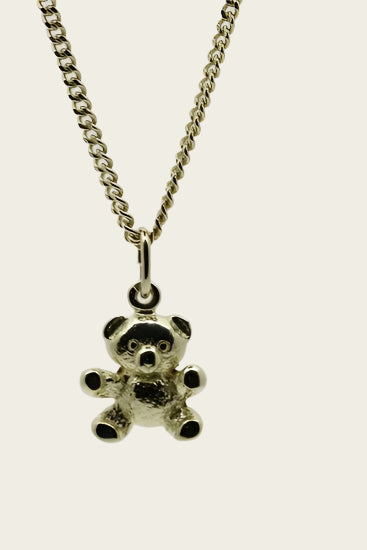 Gouden Knuffelbeer ketting hanger