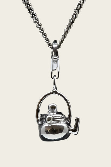 Zilveren Waterketel hanger en/of bedel