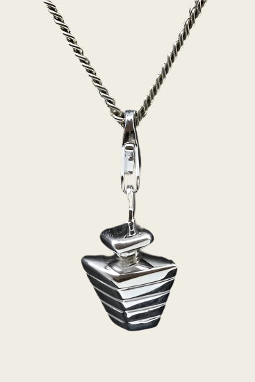 Zilveren Parfum fles hanger en/of bedel