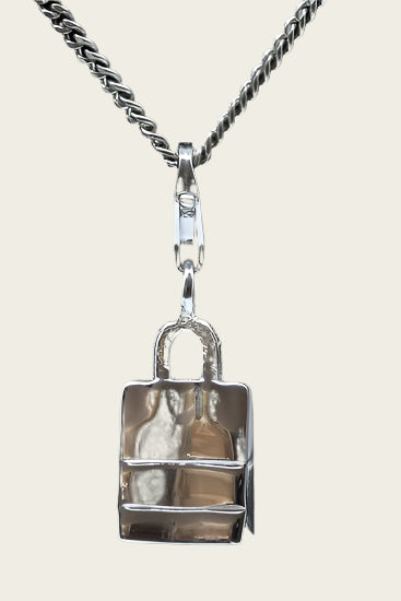 Zilveren Winkeltas hanger en/of bedel