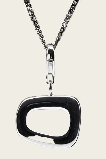 Zilveren Vrije vorm abstract hanger en/of bedel