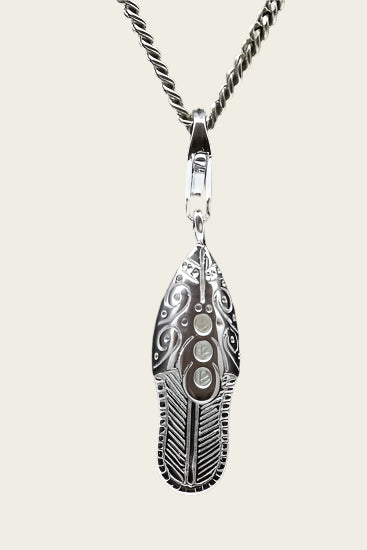Zilveren Indische schoen hanger en/of bedel