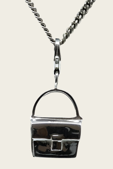 Zilveren Handtas hanger en/of bedel